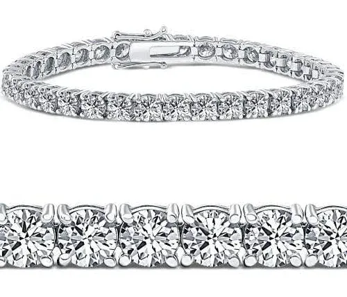 Pompeii3 10ct Lab-Created Diamond Tennis Bracelet in 14K White Gold