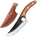 Knife Boning Forged Hand Viking Sheath Knives Full Tang Butcher Chef Meat