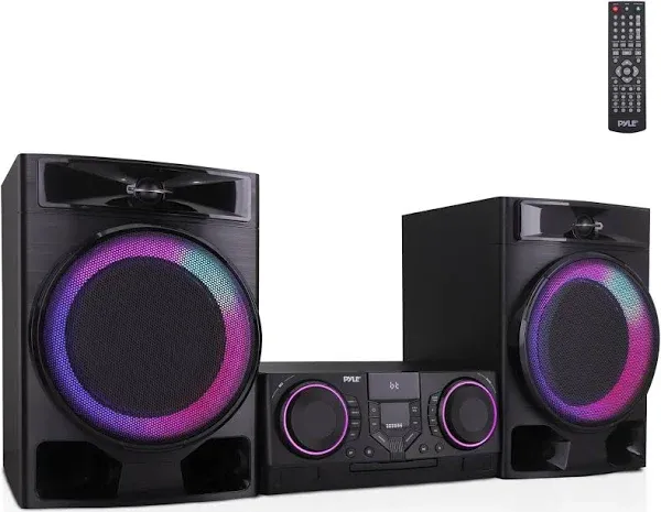 Pyle Mini Hi-Fi Home Stereo System 160W Wireless BT Streaming with MP3