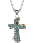 Montana Silversmiths Inner Light Turquoise Cross Necklace