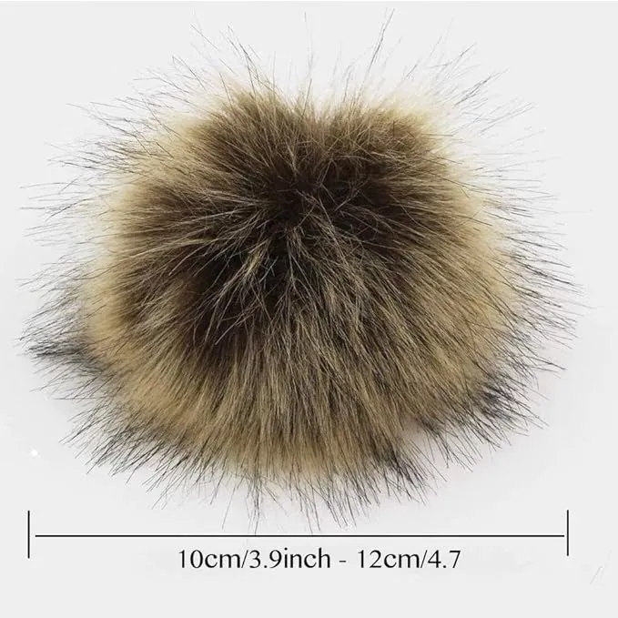 12Pcs DIY Faux Fur Snap Pompoms Ball Mixed Color Fluffy Pompom with Press Button Removable for Knitting Hats Scarves Shoes Bag Charms Accessories