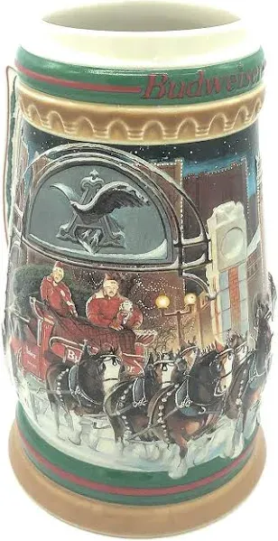 1997 Budweiser Holiday Stein Home for The Holidays