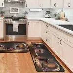 Wine Kitchen Rugs and Mats Non Skid Washable Absorbent Microfiber Kitchen Mat fo