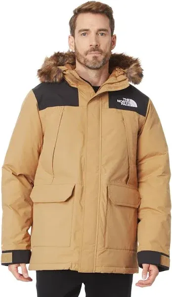 The North Face Men’s McMurdo Waterproof Parka In Almond Butter TNF Black