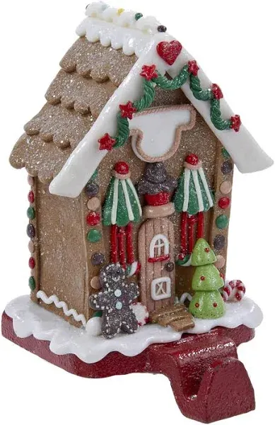 Kurt Adler 5.5 In Gingerbread House Christmas Stocking Holders