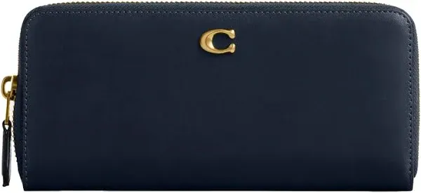 Coach Women's Slim Accordion Zip Leather Wallet