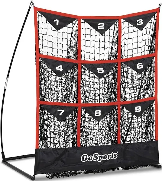 GoSports 9 Pocket Baseball and Softball Pitching Strike Zone Target Net