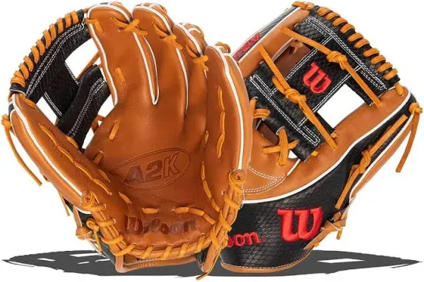 Wilson A2K Infield Baseball Gloves - 11.5", 11.75" and 12", Right Hand Throw