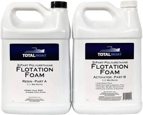 TotalBoat 2 Part Polyurethane Flotation Foam 2 lb Density 2-Gallon Kit