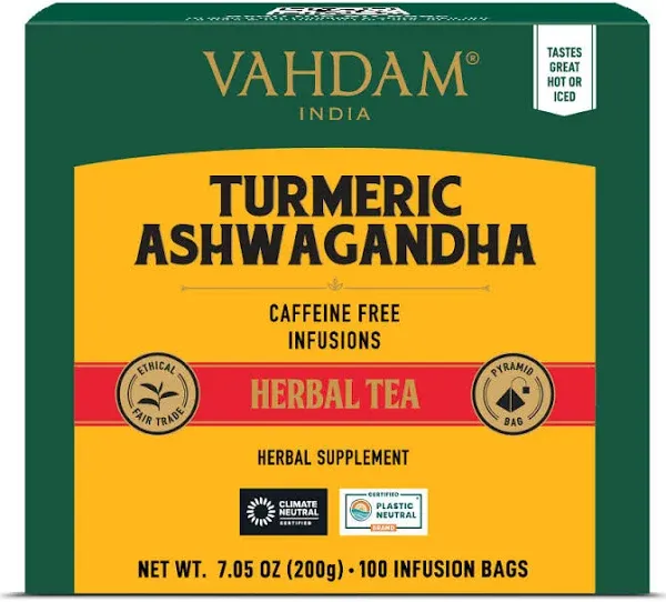 Vahdam Turmeric Ashwagandha Herbal Tea