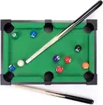 Tabletop Pool, Mini Pool Table &amp; Billiard Set | Small Billiards Game with 16 ...