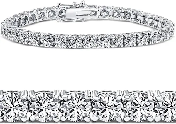 Pompeii3 10ct Lab-Created Diamond Tennis Bracelet in 14K White Gold