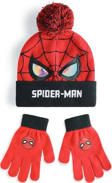 Marvel Spiderman Boys Hat & Gloves Set