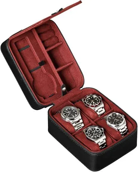 5 Watch Travel Case Storage Organizer for 5 Watches | Tough Portable Protecti...