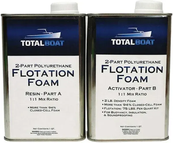 TotalBoat Liquid Urethane Foam Kit 6 lb Density Closed Cell for Flotation & 2