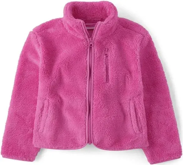 The Children's Place Girls Cozy Sherpa Full-Zip Jacket