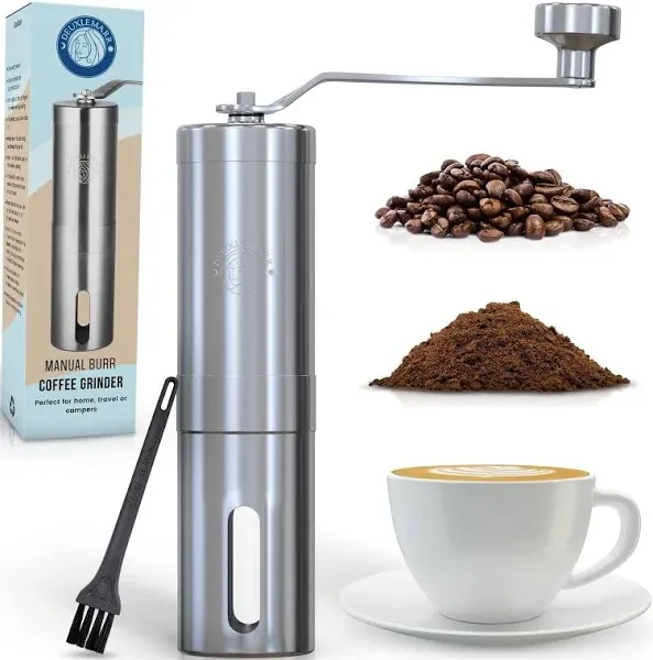 Deuxlemarr Manual Coffee Grinder 304 Grade Stainless Steel Adjustable Coarseness