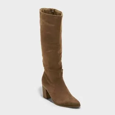 Women&#039;s Junie Wide Calf Tall Boots - Universal Thread Taupe 5.5WC