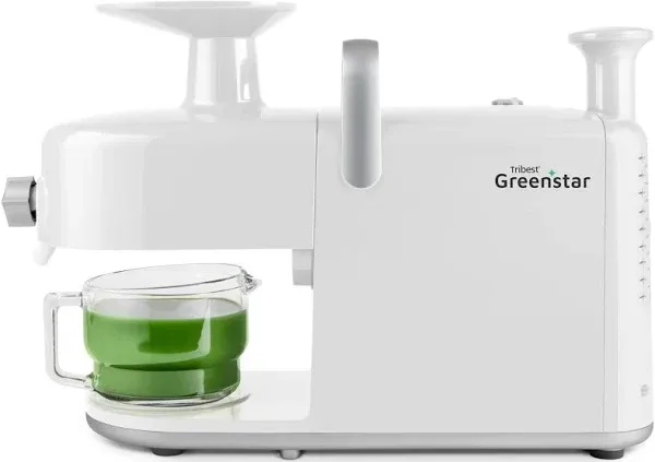 Greenstar 5 All Stainless Steel Twin Gear Cold Press Masticating Juicer White - Tribest