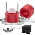 VEVOR Ice Ball Press 2.4 in. Ice Ball Maker Aircraft Al Alloy Ice Ball Press Kit for 60 mm. Ice Sphere Red