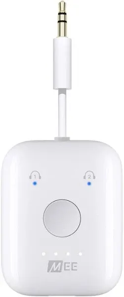 Mee Audio Connect Air in-Flight Bluetooth Wireless Audio Transmitter Adapter for up to 2 AirPods/Other Headphones