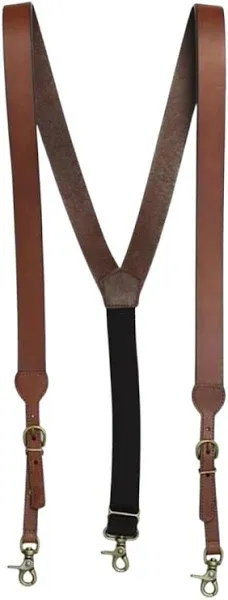 Nocona Men's Heavy Duty Leather Work Suspenders