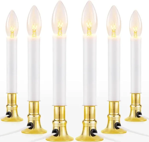 Electric Christmas Window Candle Lights 6 Pack