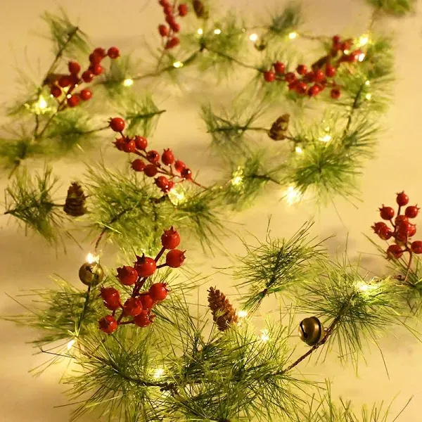 HamiFinee Christmas Garland with LED Fairy Lights