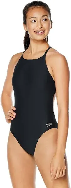 Speedo Women's Swimsuit One Piece Endurance Turnz Tie Back Solid