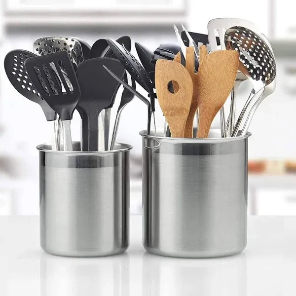 Cook N Home 02639 Stainless Steel Utensil Holder Jumbo 2pcs Set