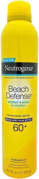 Neutrogena Beach Defense SPF 60+ Sun Care Sunscreen Spray - 8.5 Ounce