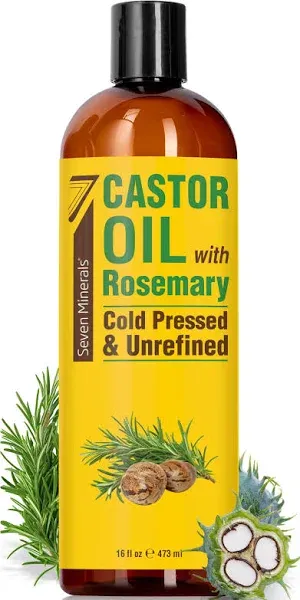 Seven Minerals Cold Pressed Castor Oil with Rosemary