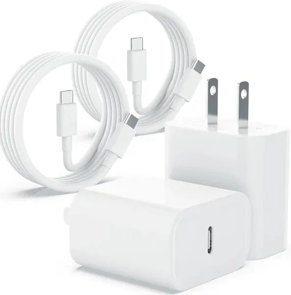 iPhone 15 Charger Fast Charging, iPad Charger 2Pack 20W USB C Fast Wall Charg...