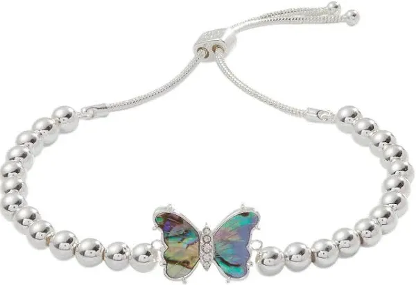 Alex and Ani Limited Edition Carved Abalone Butterfly Tennis Bolo Bracelet