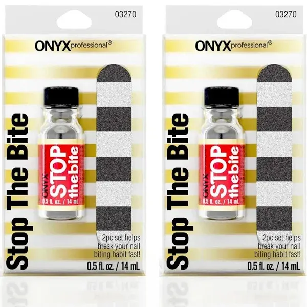 Onyx Professional Stop the Bite Nail Biting Deterrent Polish 0.5 Fl Oz - Helps N