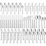 Silverware Set, Hunnycook 60-piece Silverware Set for 12, Stainless Steel Flatware Set, Include Fork Knife Spoon Set, Mirror Polished, Dishwasher Safe, Cutlery Set for Home Kitchen Restaurant