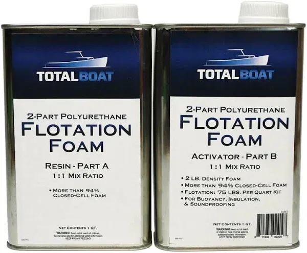 TotalBoat 2 Part Polyurethane Flotation Foam 2 lb Density 2-Quart Kit