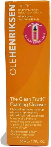 OLE HENRIKSEN: THE CLEAN TRUTH FOAMING CLEANSER. 1.7 FLOZ. ORG$30 SALE $24