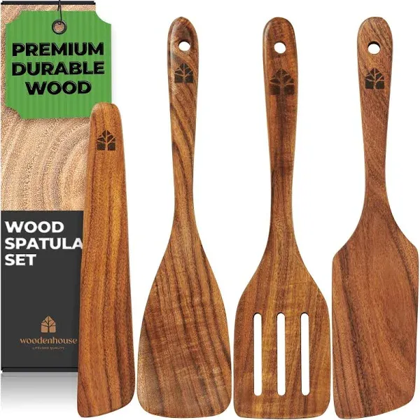 Wooden Spatula Set of 4 for Cooking