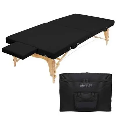 Portable Physical Therapy Massage Table - Stretching Treatment - Black