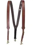 Nocona HDX Western Mens Suspenders Galluse Leather Brown N2712202