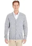 Harriton M425 - Men's Pilbloc V-Neck Button Cardigan Sweater Grey Heather S