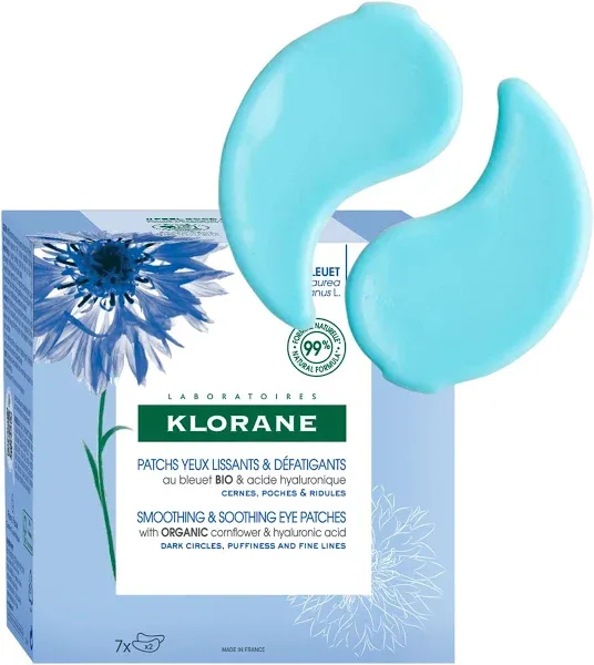 Klorane Smoothing & Soothing Eye Patches with Cornflower