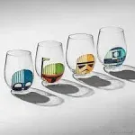 JoyJolt Star Wars Helmet Hues Stemless Drinking Glasses (Set of 4)