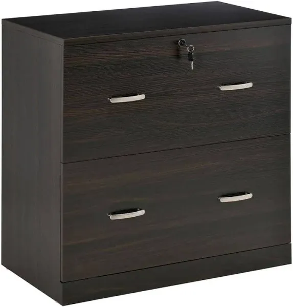 Vinsetto 2-Drawer File Cabinet with Lock and Hanging Bars