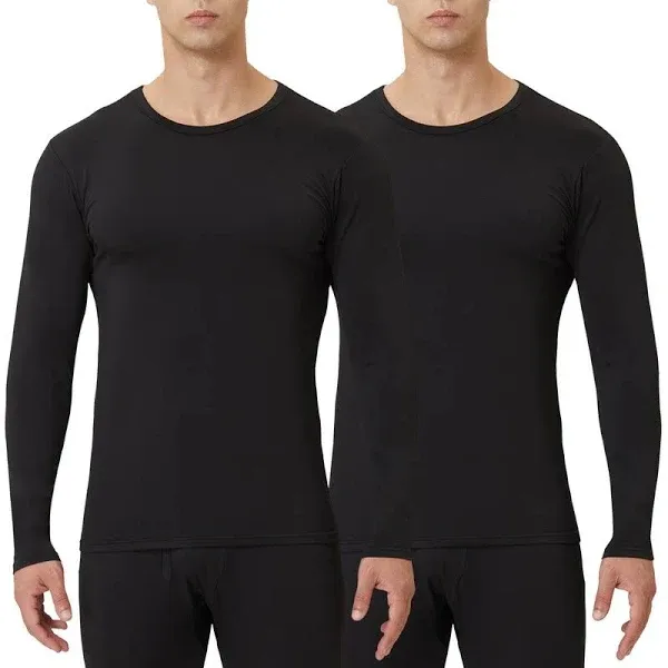 CL convallaria 2 Pack Long Johns Thermal Underwear for Men Soft Fleece Lined Base Layer Cold Weather Set XS-4XL