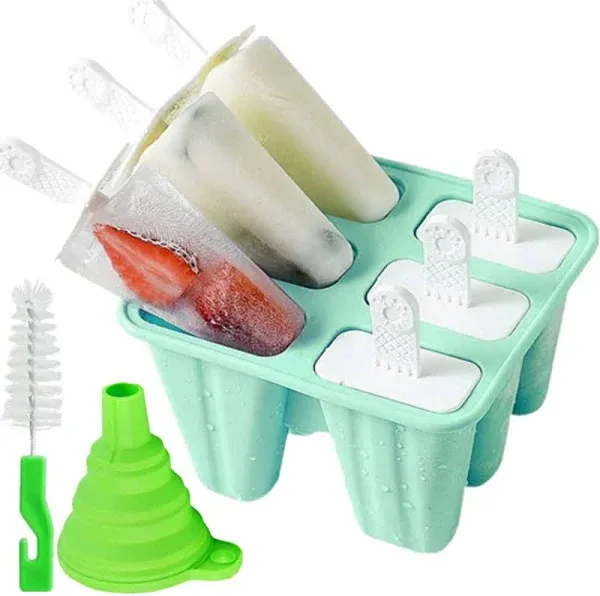 Popsicle MouldPopsicle Molds 6 Pieces Silicone Ice Pop Molds BPA Free Popsicle Mold Reusable Easy Release Ice Pop Make