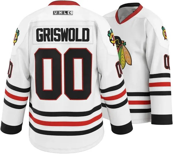 GHOSTWEAR Griswold #00 Movie Hockey Jersey Stitched Letters & Numbers