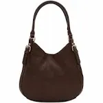 FashionPuzzle Light-weight 3 Compartment Faux Leather Medium Hobo Bag