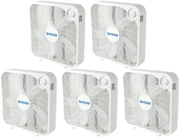 Hurricane Floor Box Fan Classic Series with 3 Speed Settings